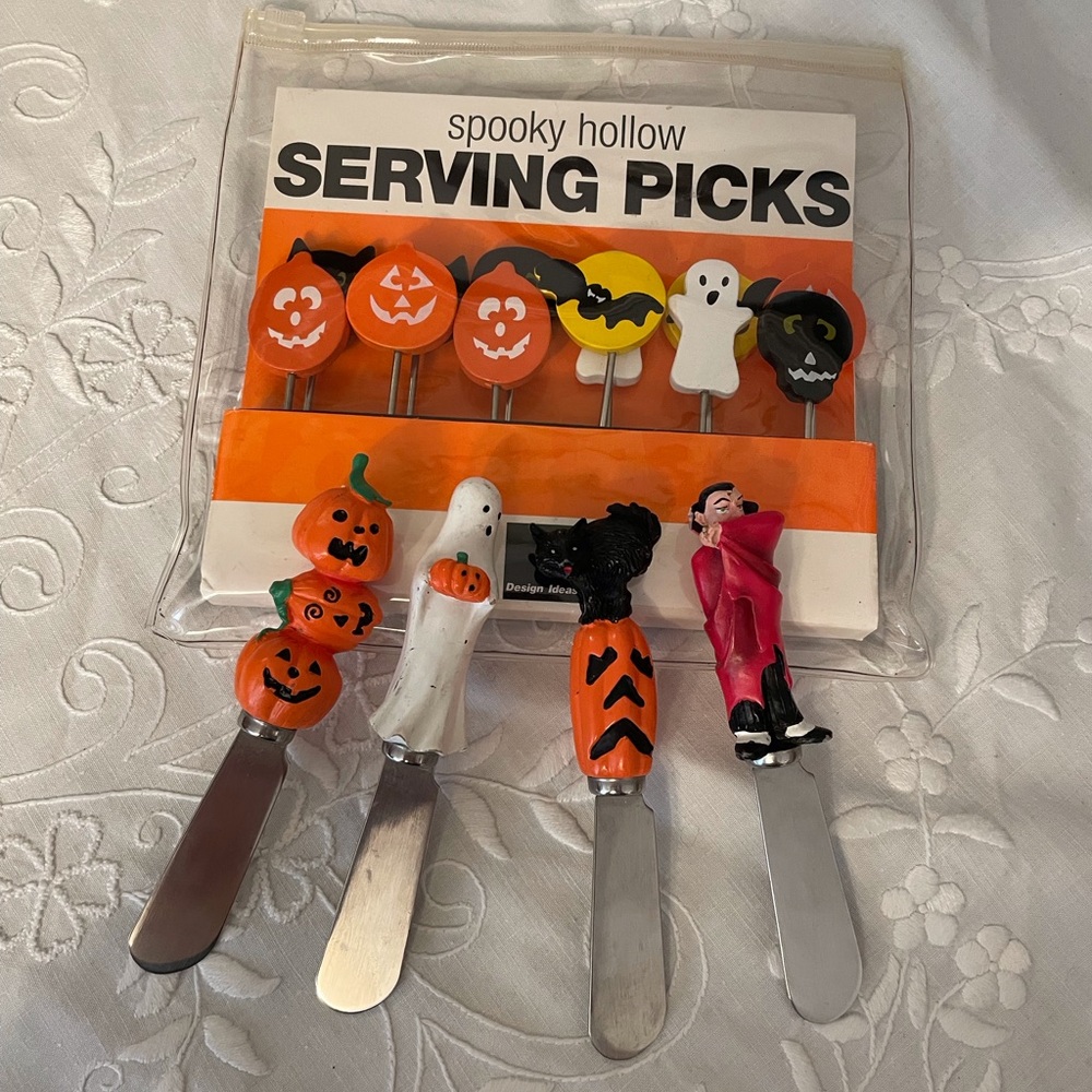 Halloween serving picks and dip knifes